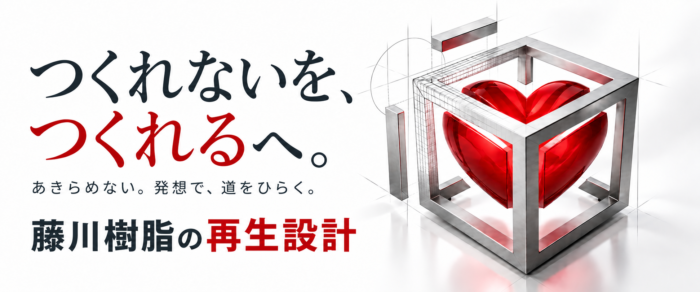つくれないを、つくれるへ。あきらめない。発想で、道をひらく。藤川樹脂の再生設計。
